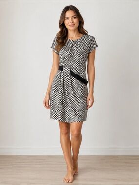 Rachel Roy Chic Black and White Patterned Dress